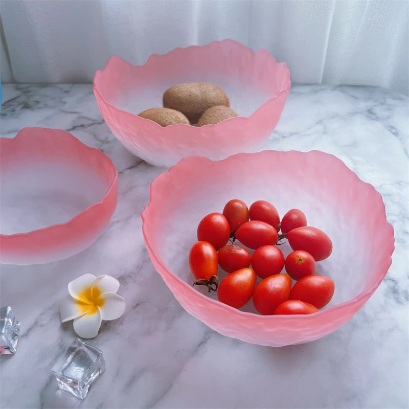 Glass Fruit Bowl Decorative Salad Bowl Multi-use Dessert Bowl Delicate Food Bowl Fruit Serving Bowl