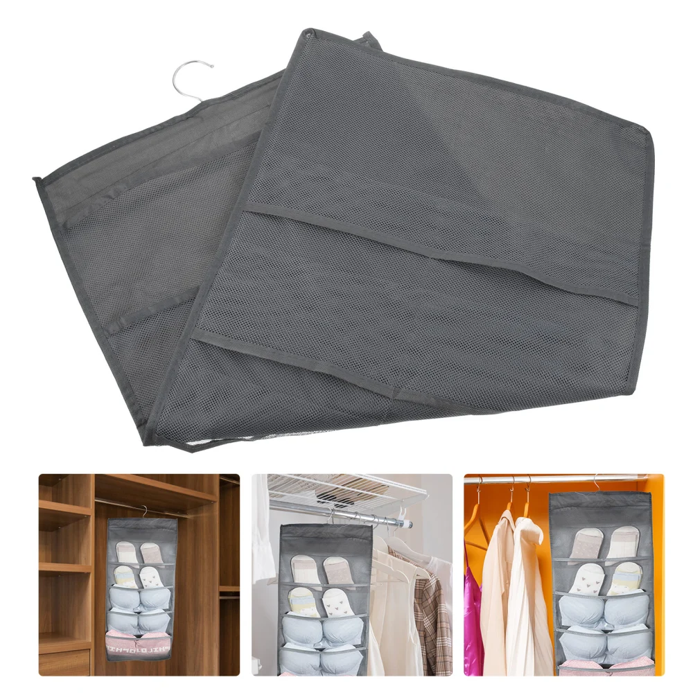 Hanging Wardrobe Bra Organizer Double-side 15-compartment Underwear Hanging Bag