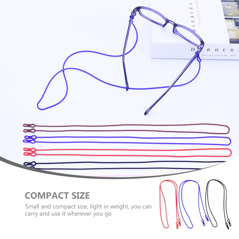 3Pcs Glasses Lanyards Decorative Eyeglasses Lanyards Colored Lanyards Silicone Glasses Lanyards