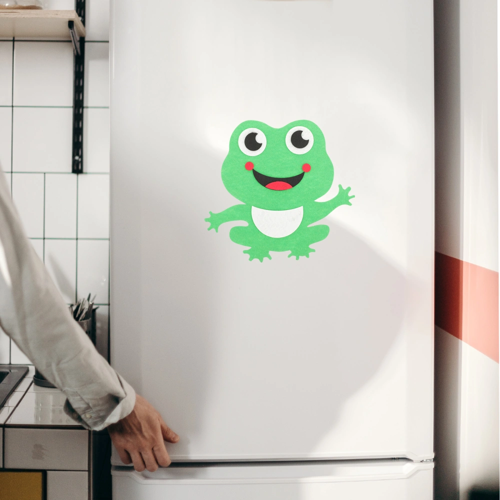 Household Frogs Wall Decal Cartoon Frog Wall Sticker Felt Frog Wall Decoration Decal