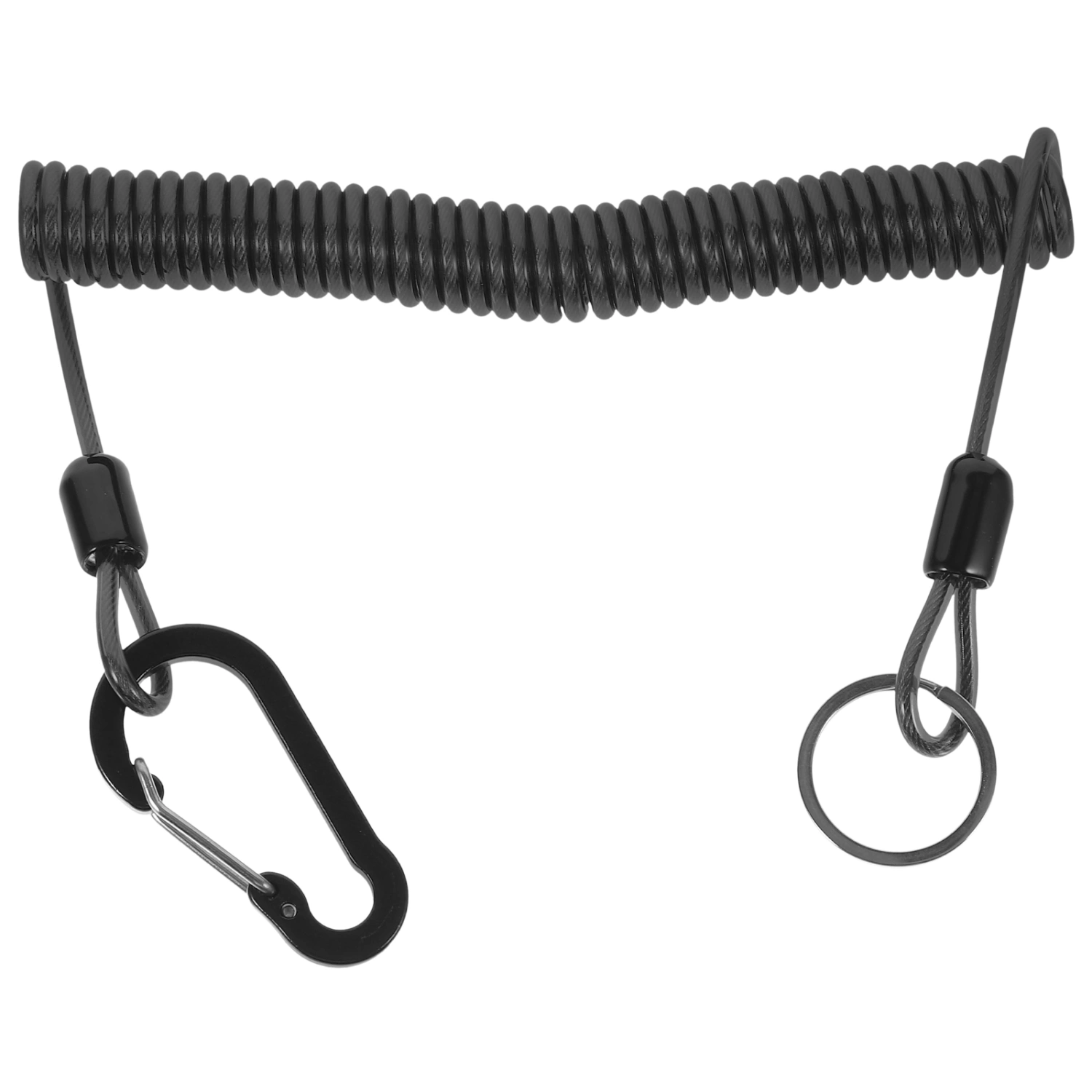 Safety Rope Protective Coiled Lanyard Portable Spring Lanyard Fishing Lanyard