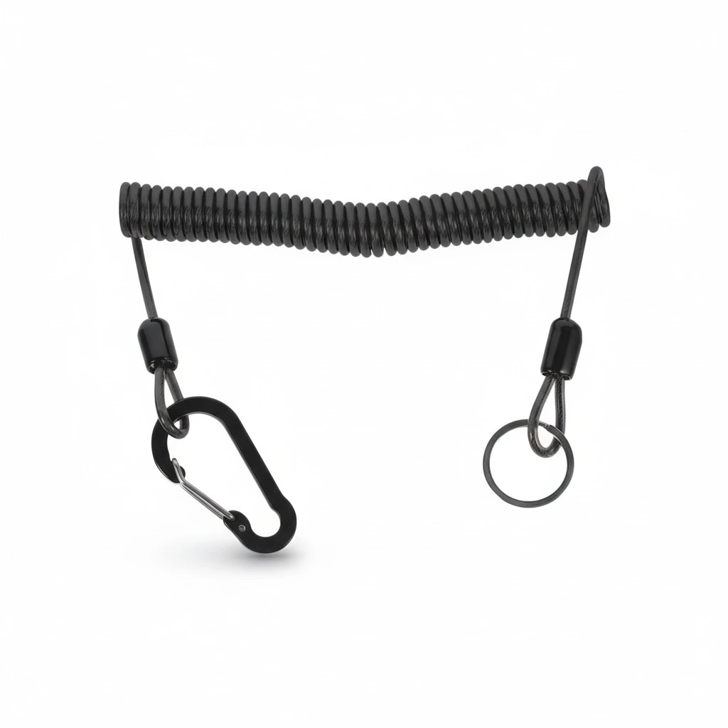 Safety Rope Protective Coiled Lanyard Portable Spring Lanyard Fishing Lanyard