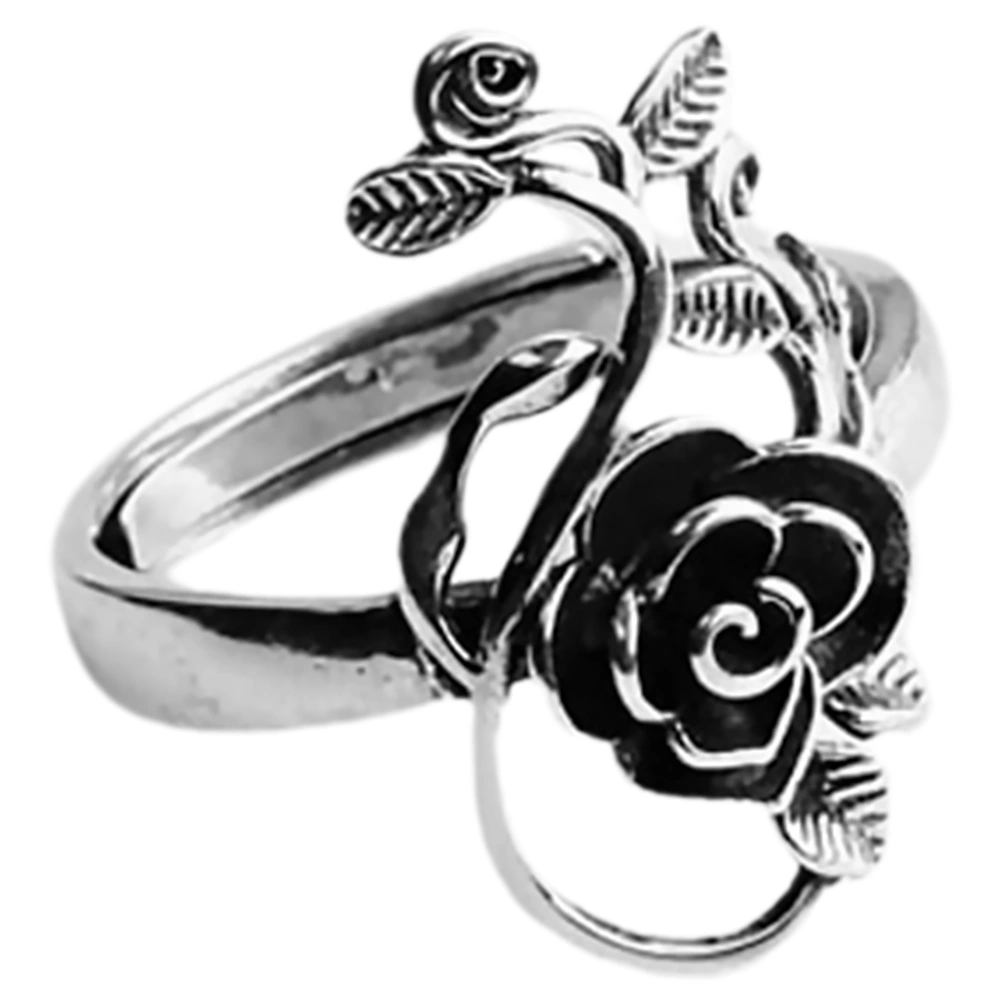 Retro Rose Ring Vintage Flower Ring Jewelry Decorative Rose Flower Ring Open Ring for Girl