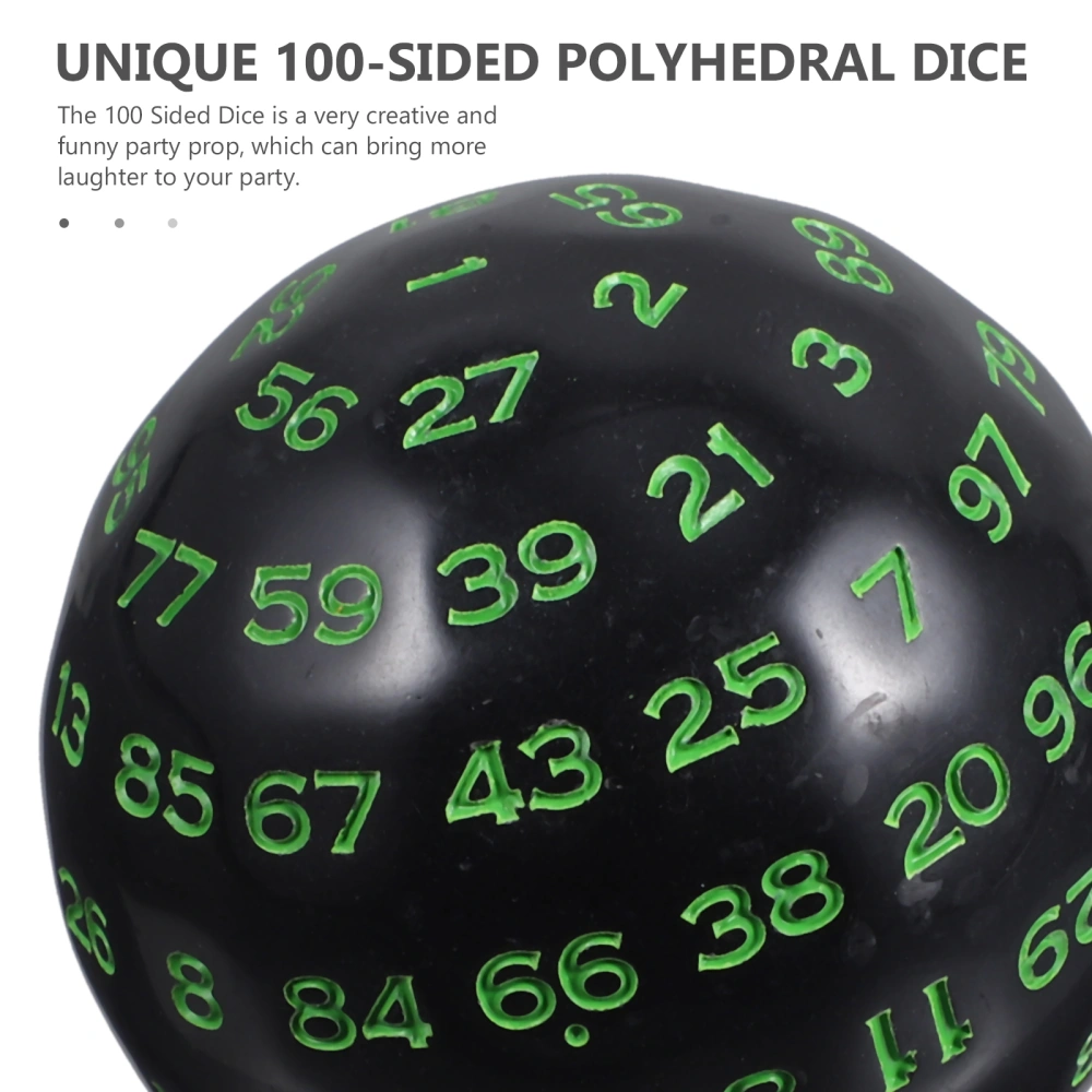 Party Dice 100 Sided Polyhedral Dice Game Dice 100 Sided Game Dice Portable Acrylic Dice