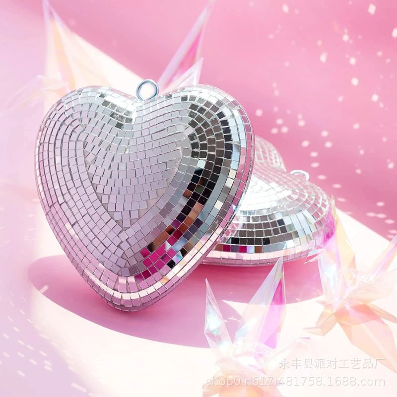 Heart Shaped Disco Ball Party Mirror Disco Ball Decoration for Home Bar KTV