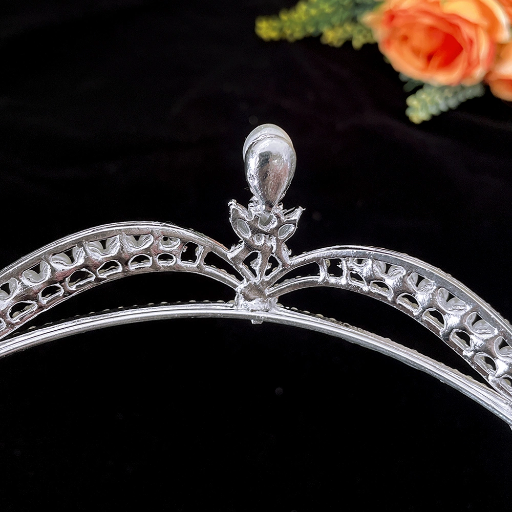 Bridal Crown Headband Wedding Crown Headband Rhinestone Crown Artificial Pearl Crown