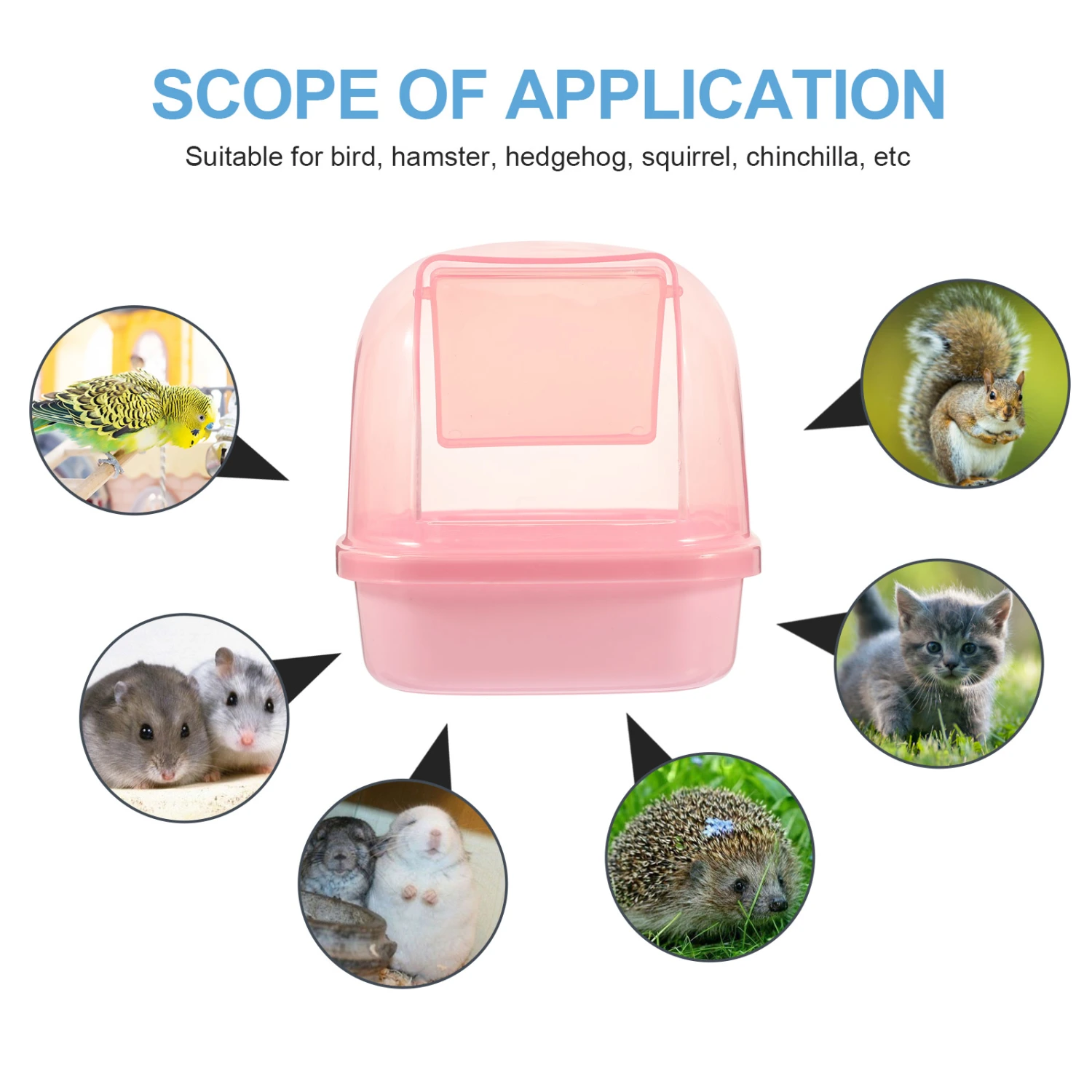 Chinchilla Sauna Toilet Plastic Sand Bath House Hedgehog Squirrel Hamster Toilet