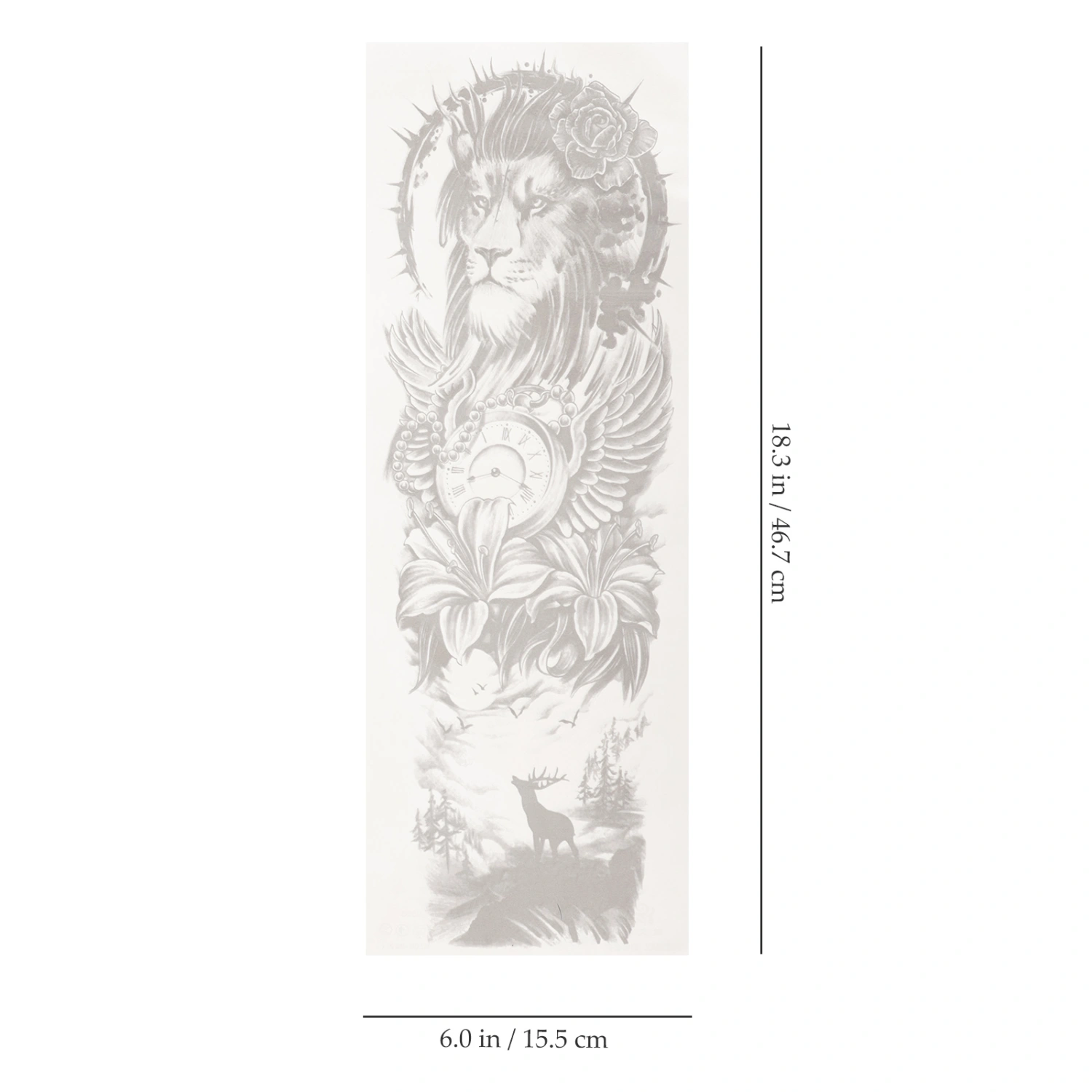 2 pcs Full Arm Temporary Tattoos Fake Temporary Tattoos Decorative Tattoos Stickers for Women