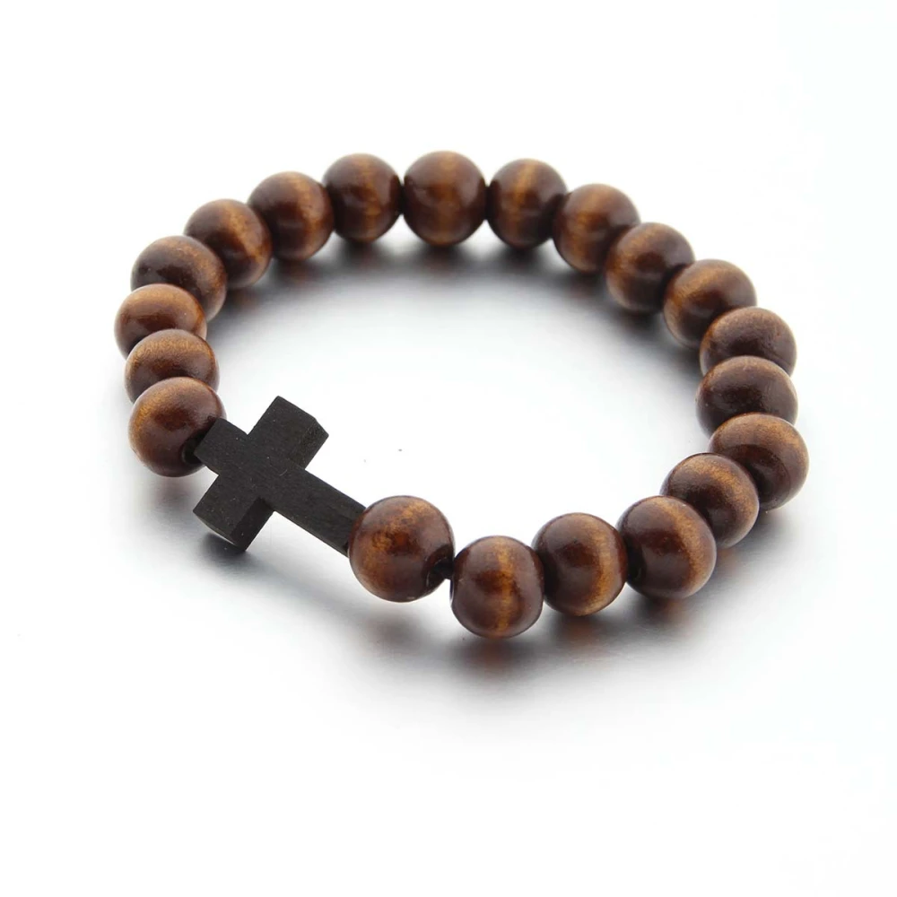 Christian Prayer Beads Bracelet Cross Charm Bracelet Jewelry Wrist Chain