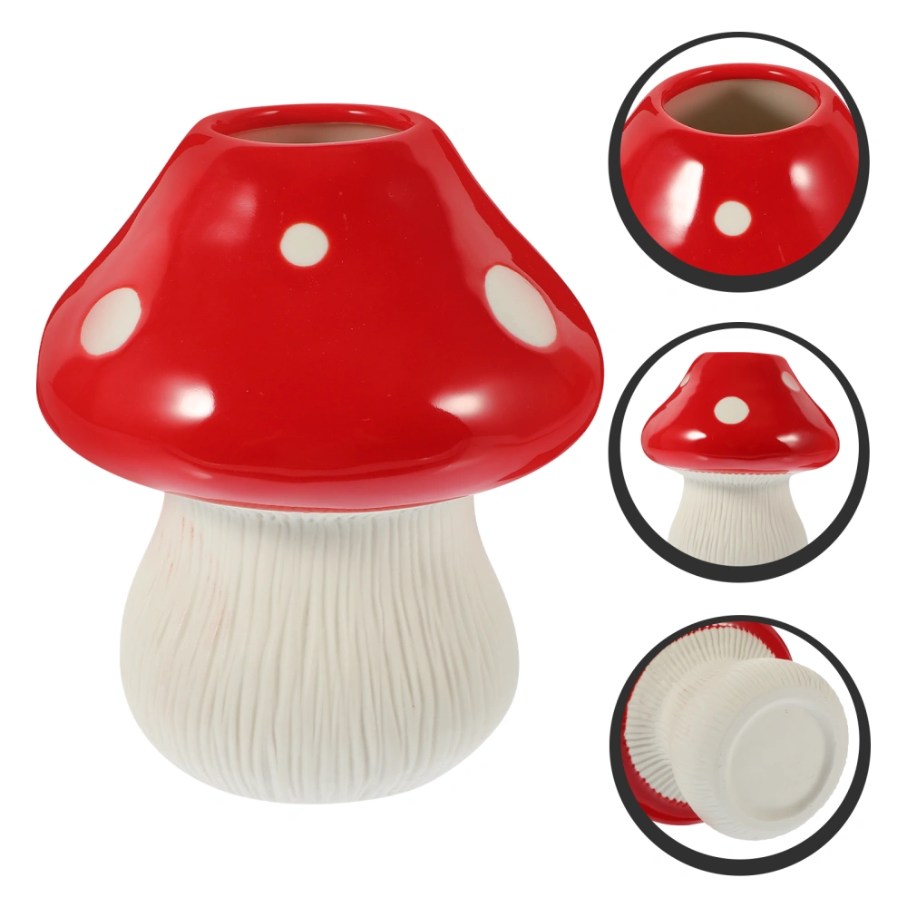 Mushroom Shape Vase Desktop Ceramic Vase Flower Arranging Dried Flower Vase