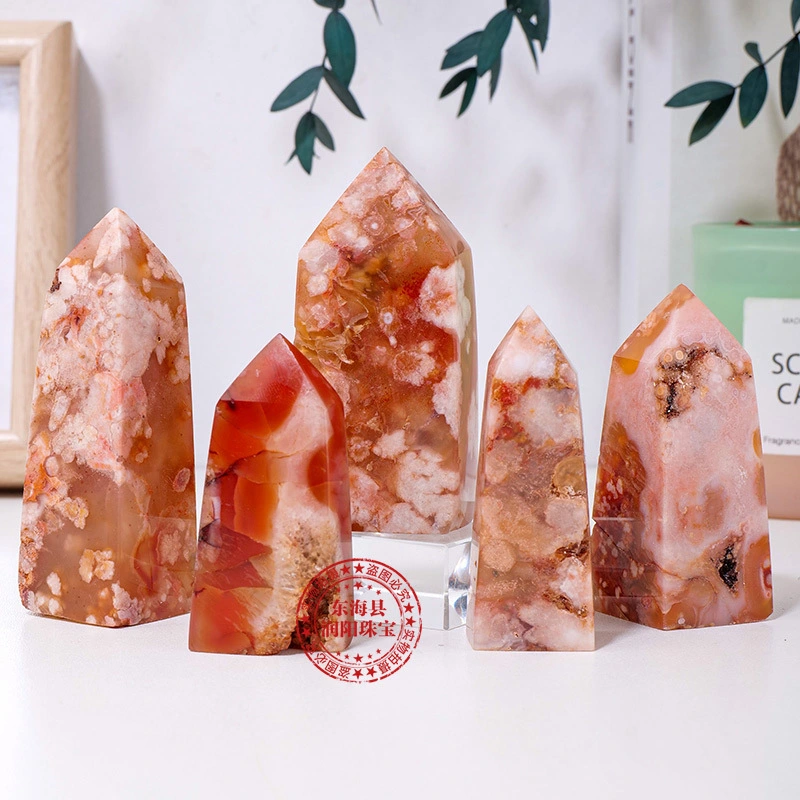 Crystal Stone Natural Crystal Stone Decorative Pointed Crystal Stick Wand Household Crystal Stone Wand