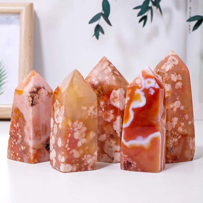 Crystal Stone Natural Crystal Stone Decorative Pointed Crystal Stick Wand Household Crystal Stone Wand