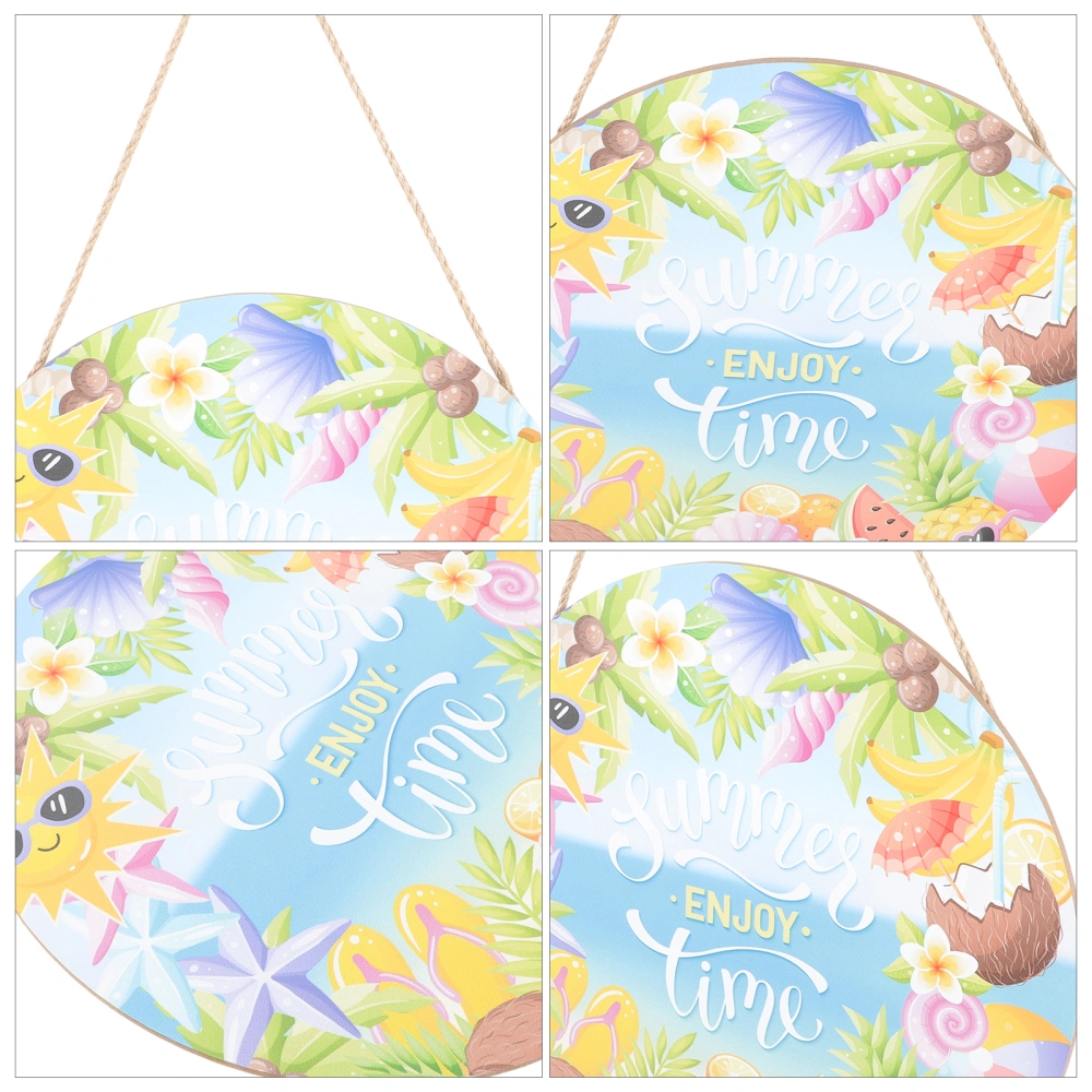 Suspending Wall Decor Summer Themed Pendant Hanging Wooden Plaque Home Decoration