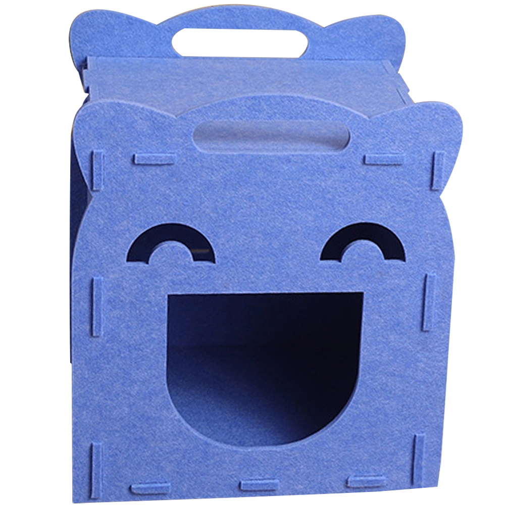 Felt Pet Bed Cat Scratching Board Kittens Small Dogs House Detachable Cat House Scratcher Box