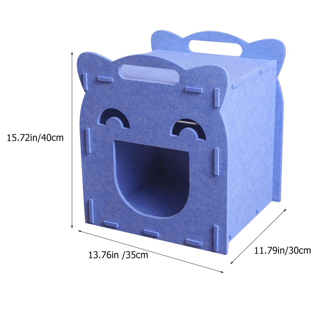 Felt Pet Bed Cat Scratching Board Kittens Small Dogs House Detachable Cat House Scratcher Box