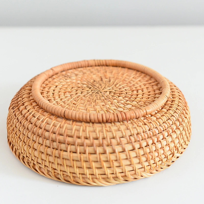 Rattan Basket Serving Basket Bread Storage Basket Rattan Weaving Fruit Basket