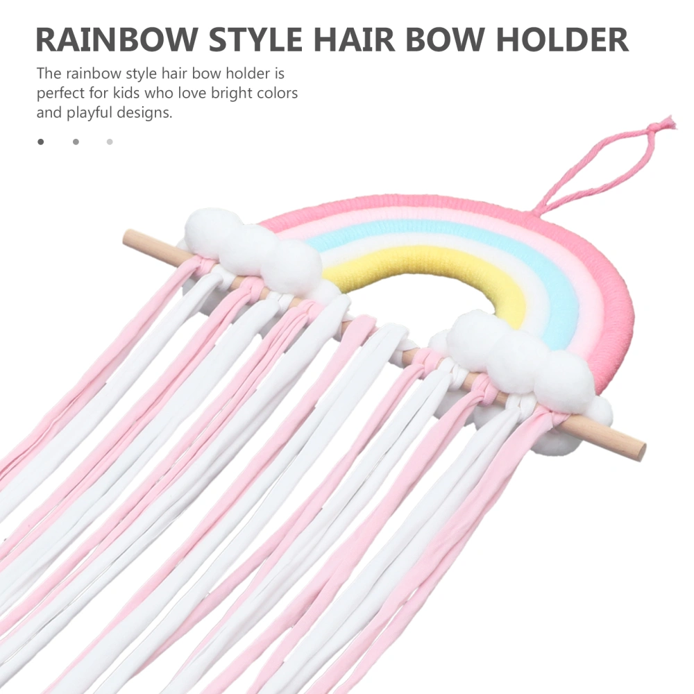 Rainbow Hair Bow Organizer Hair Accessories Organizer Bow Hair Clips Holder for Baby Girls Room