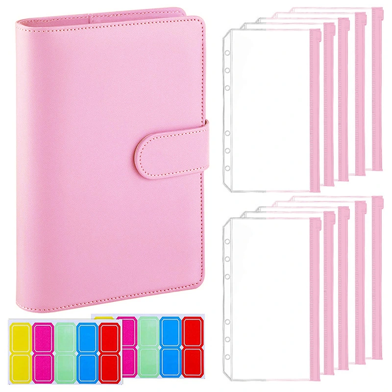 1 Set of Portable Notepad Money Recording Binder Cash Pockets Decorative Notebook Pockets for Diy