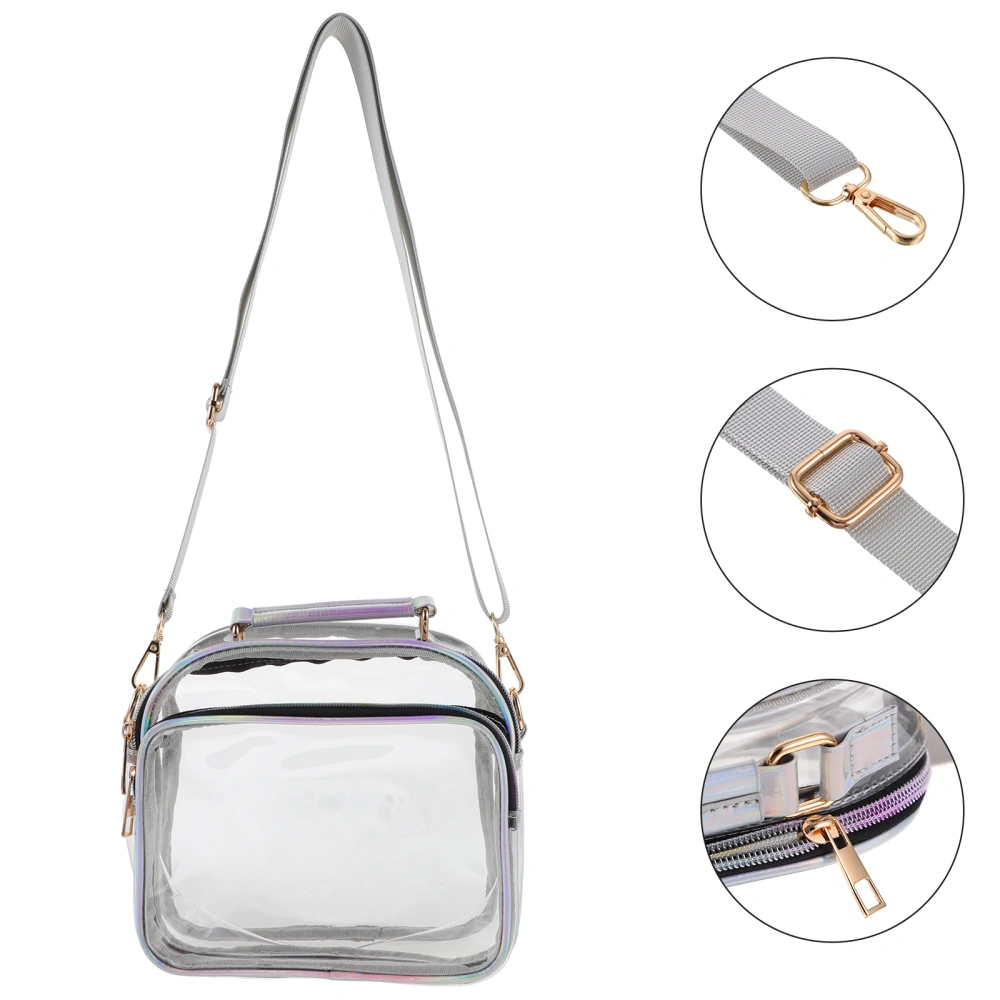 Clear Crossbody Messenger Transparent Shoulder Bag Concert StadiumTransparent Purse Clear Bag