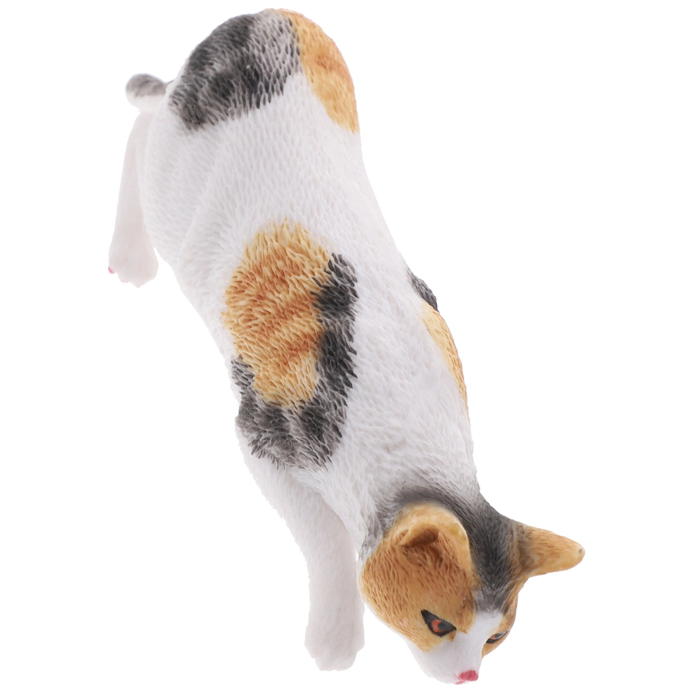 Desk Cat Statue Tabletop Kitten Decoration Cat Model Decor Cat Statue Vivid Cat Model