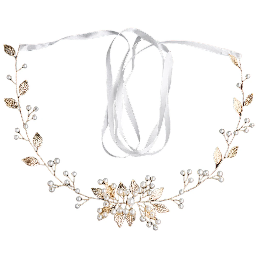 Bridal Dress Belt Wedding Belt Women Dress Belt Pearl Belt Decorative Dress Belt with Ribbon