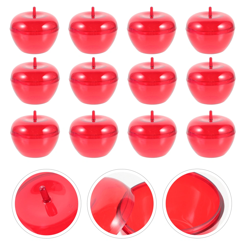 12pcs Apple Candy Containers Wedding Gift Storage Cases Festival Candy Boxes Party Favor Boxes