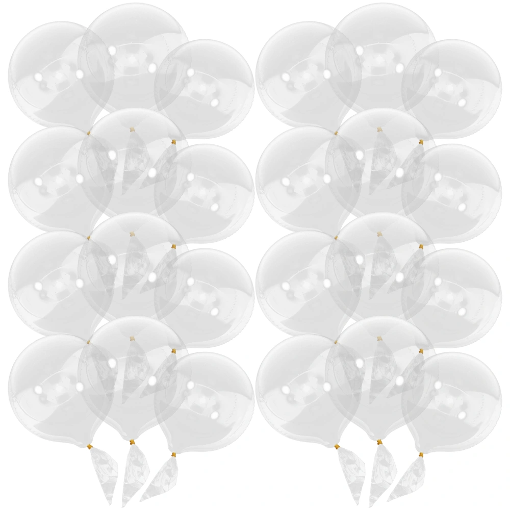 24pcs Birthday Balloons Party Transparent Balloons Decorative Balloons for Wedding