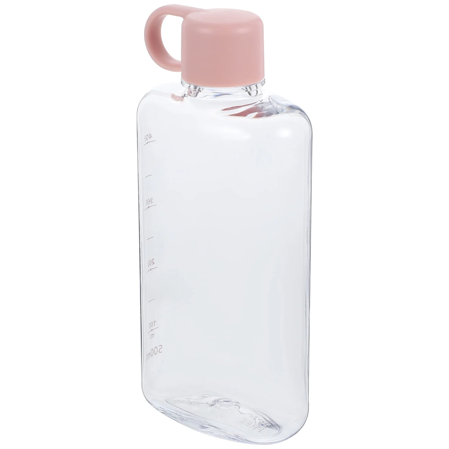 Portable Flat Water Bottle Plastic Travel Water Bottle Clear Water Container for Travel