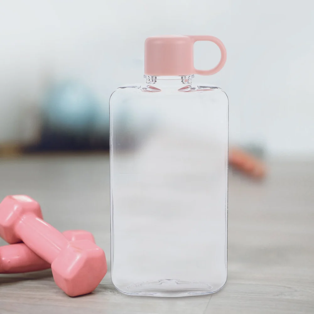 Portable Flat Water Bottle Plastic Travel Water Bottle Clear Water Container for Travel