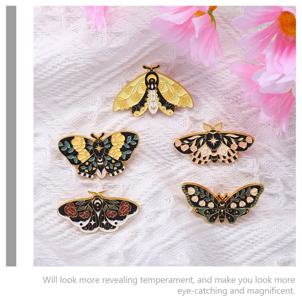 5pcs Butterflies Brooches Metal Insect Lapel Pin Vintage Brooch Pin Clothes Jewelry