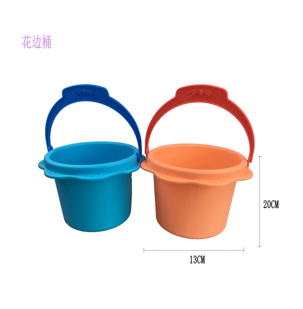 1 Set of Beach Sand Toys Kids Beach Sand Bucket Shovel Castle Shaped Sand Molds Plastic Beach Toys Random Color