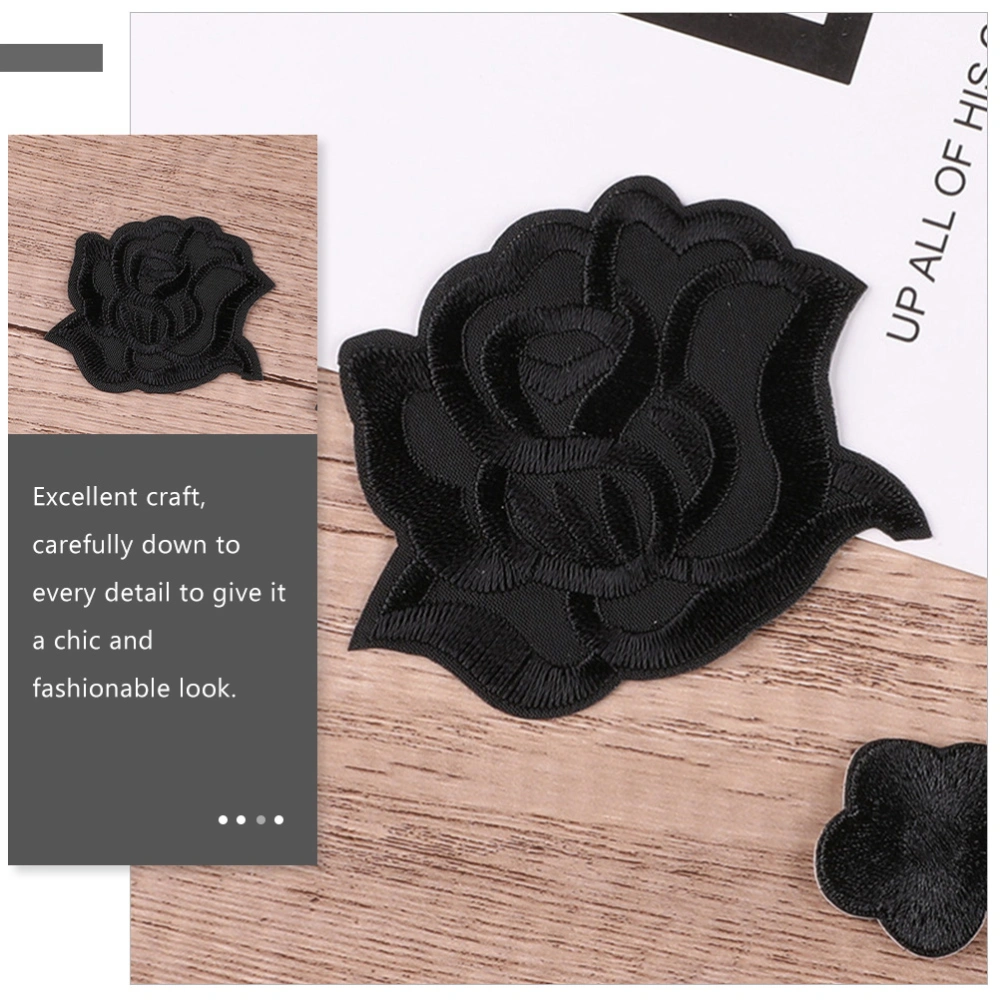 20Pcs Iron On Patches Rose Applique Clothes Repair Patches for Jacket Jeans Clothes Hats Shoes Bags