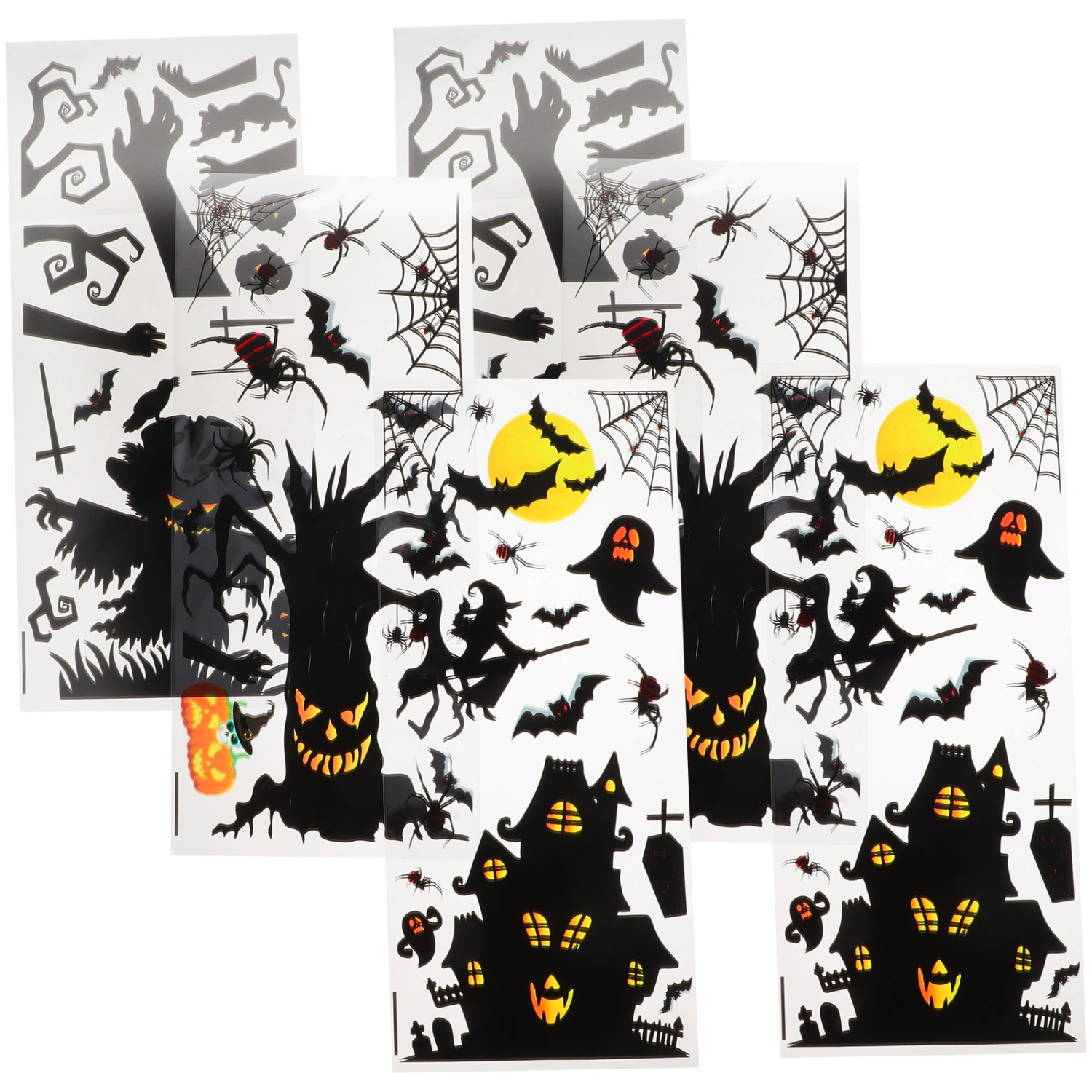 100Pcs Halloween Treats Bags Halloween Treat Pouch with Ties Candy Cookie Goodies Packing Bags
