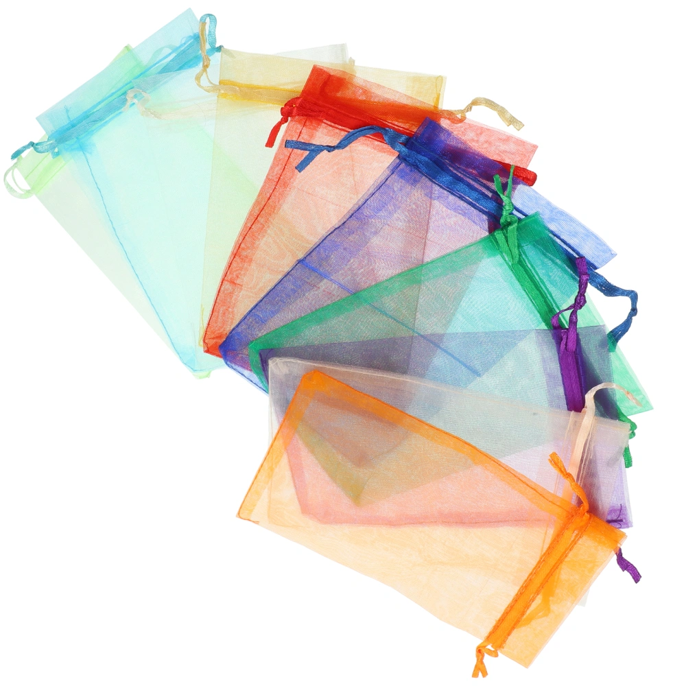 100pcs Organza Drawstring Bag Decorative Jewelry Organza Bag Candy Organza Bag