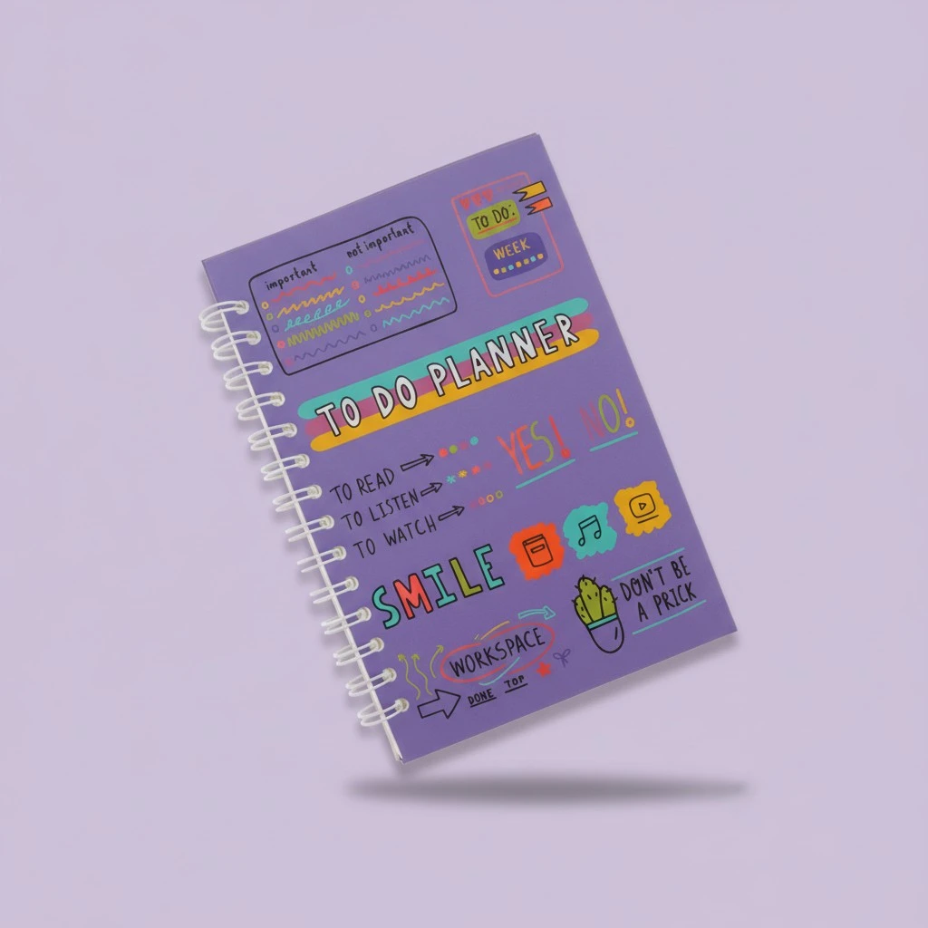 English Daily Planner Schedule Notebook Portable Notebook Students Planner Notepad