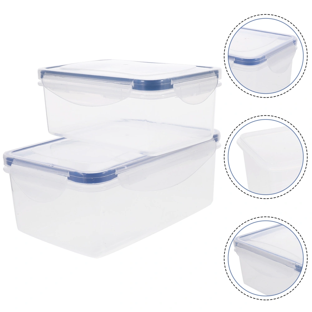 4pcs Airtight Food Containers Reusable Clear Sandwich Containers with Lids Airtight Microwave and Dishwasher Safe