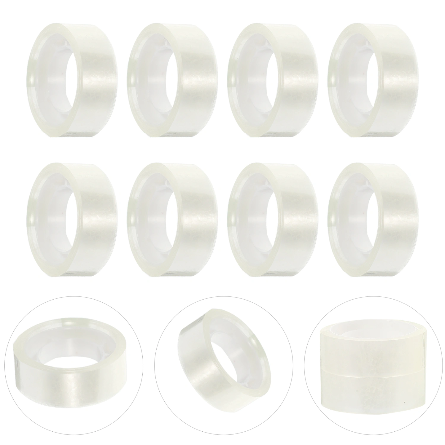 8 Rolls of Clear Tape Rolls Office Adhesive Tape Rolls Clear Tape Rolls for Students