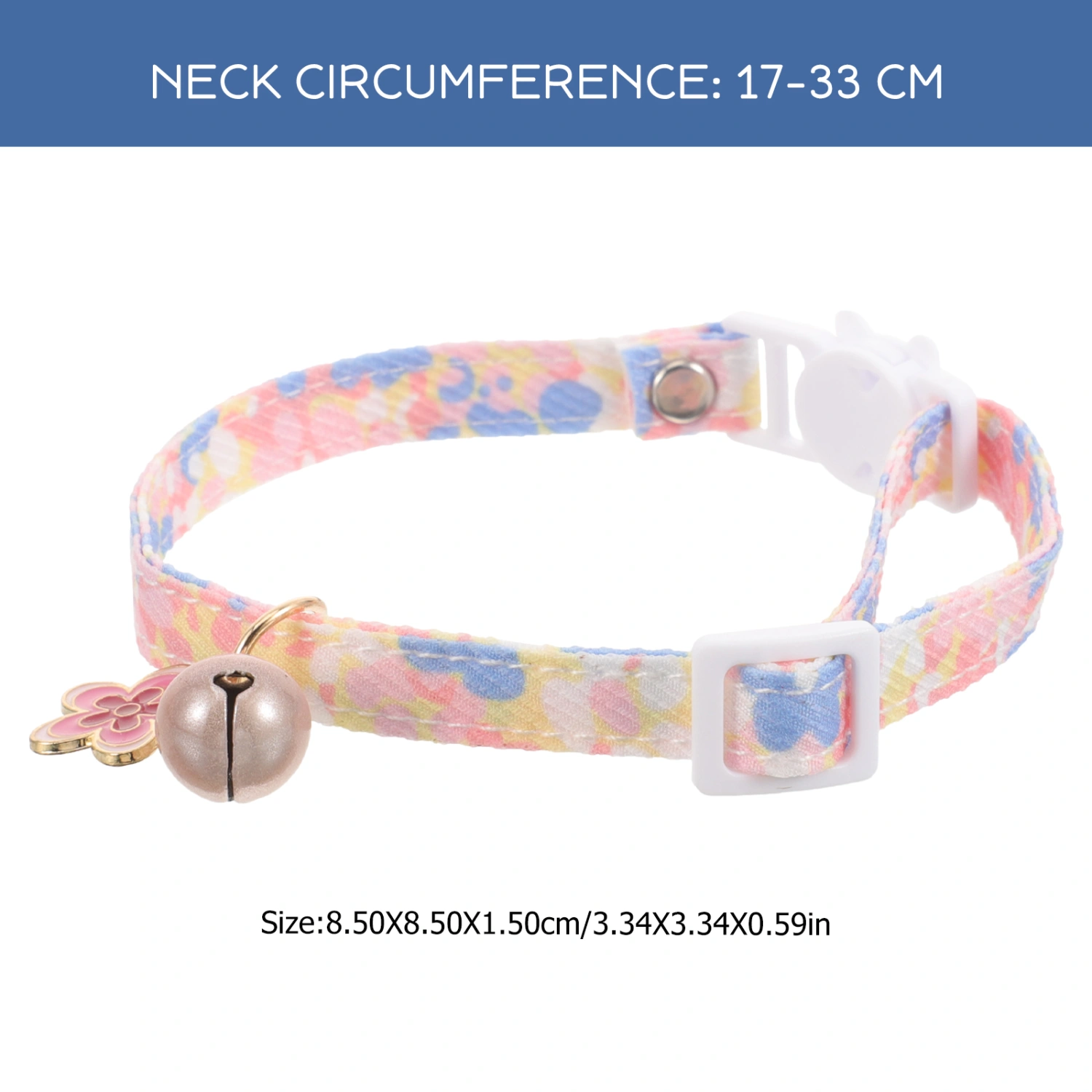 Cute Cat Collar Flower Bell Pendant Cat Collar Cat Gift Cartoon Adjustable Collar for Dog