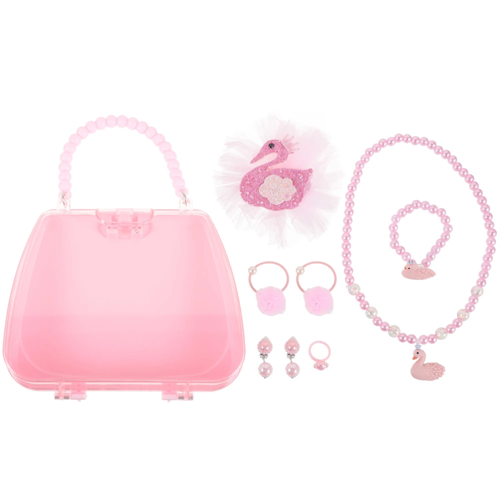 1 Set of Jewelry Kit Little Girl Jewelry Earrings Hair Clip Necklace Bracelet Ring Little Girl Jewelry