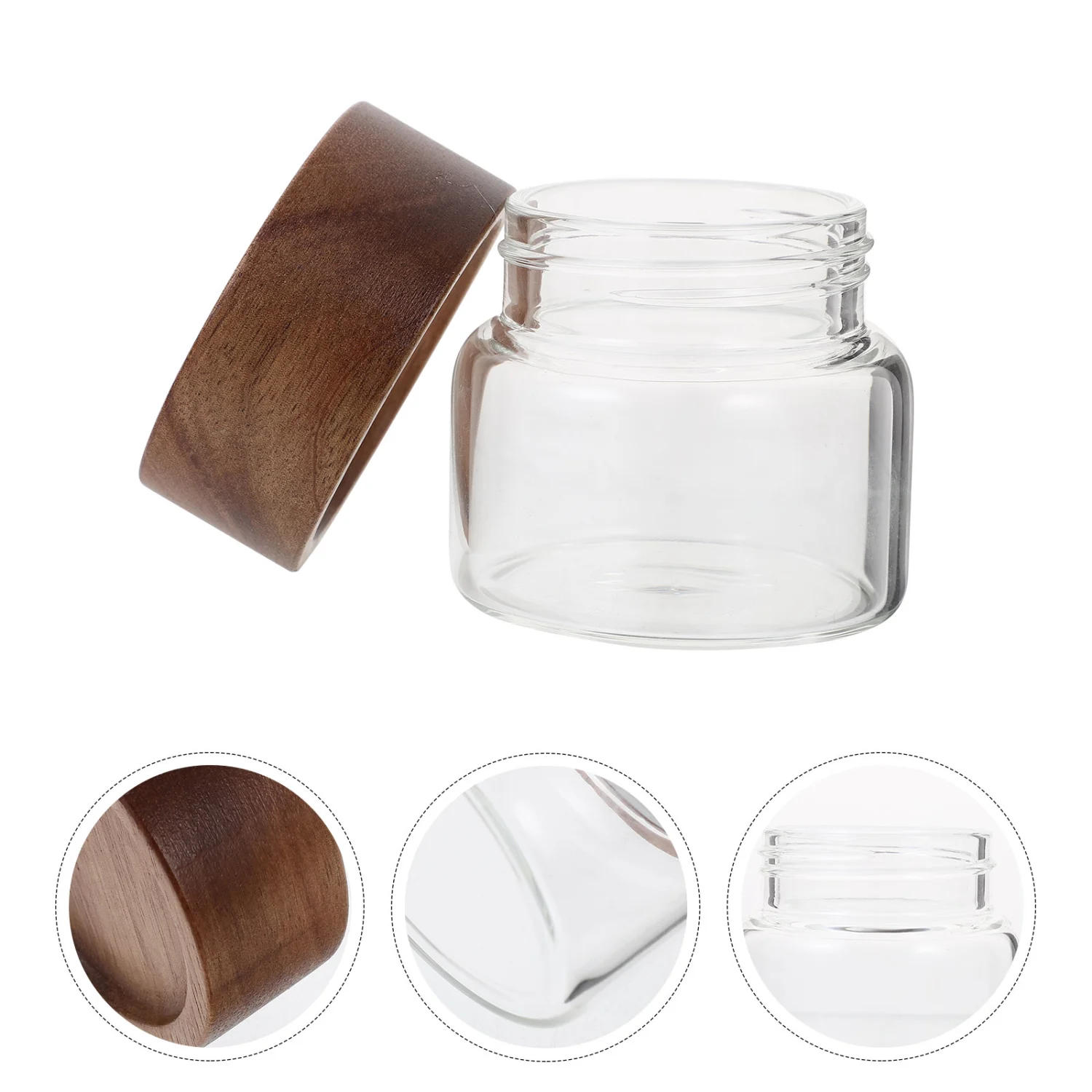 Glass Food Storage Jar Kitchen Food Storage Container Clear Glass Canister with Airtight Lid