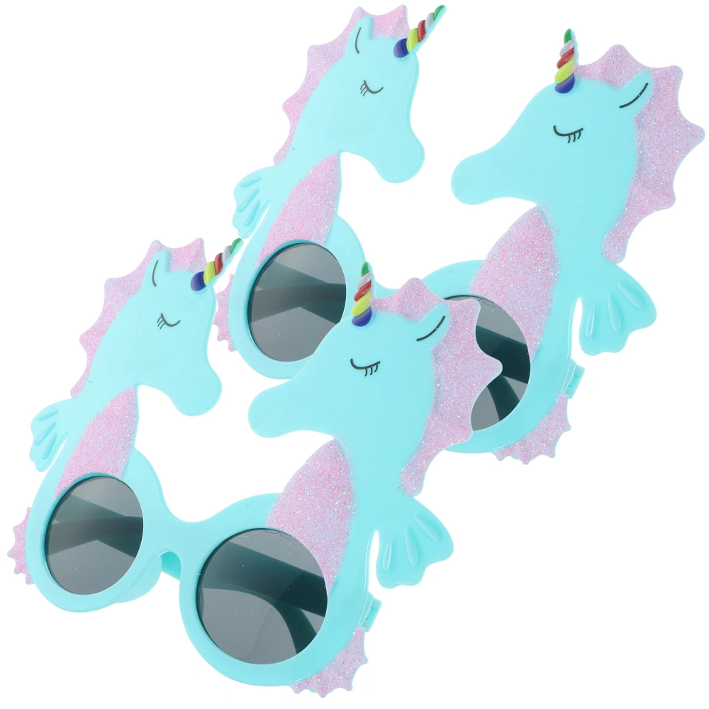 2Pcs Unicorn Sunglasses Cartoon Glasses Kids Party Glasses Party Themed Eyeglasses for Kids