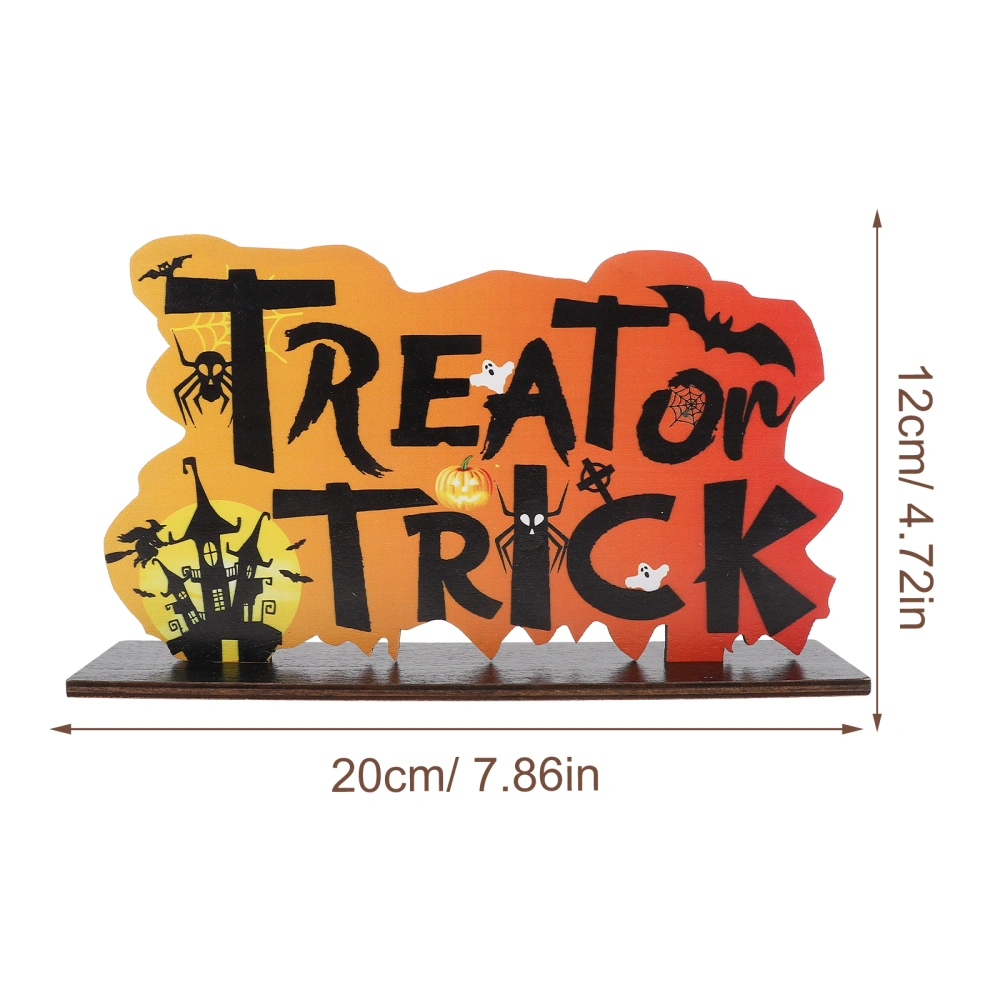 3pcs Halloween Wooden Sign Tabletop Wooden Letter Sign for Dinner Party