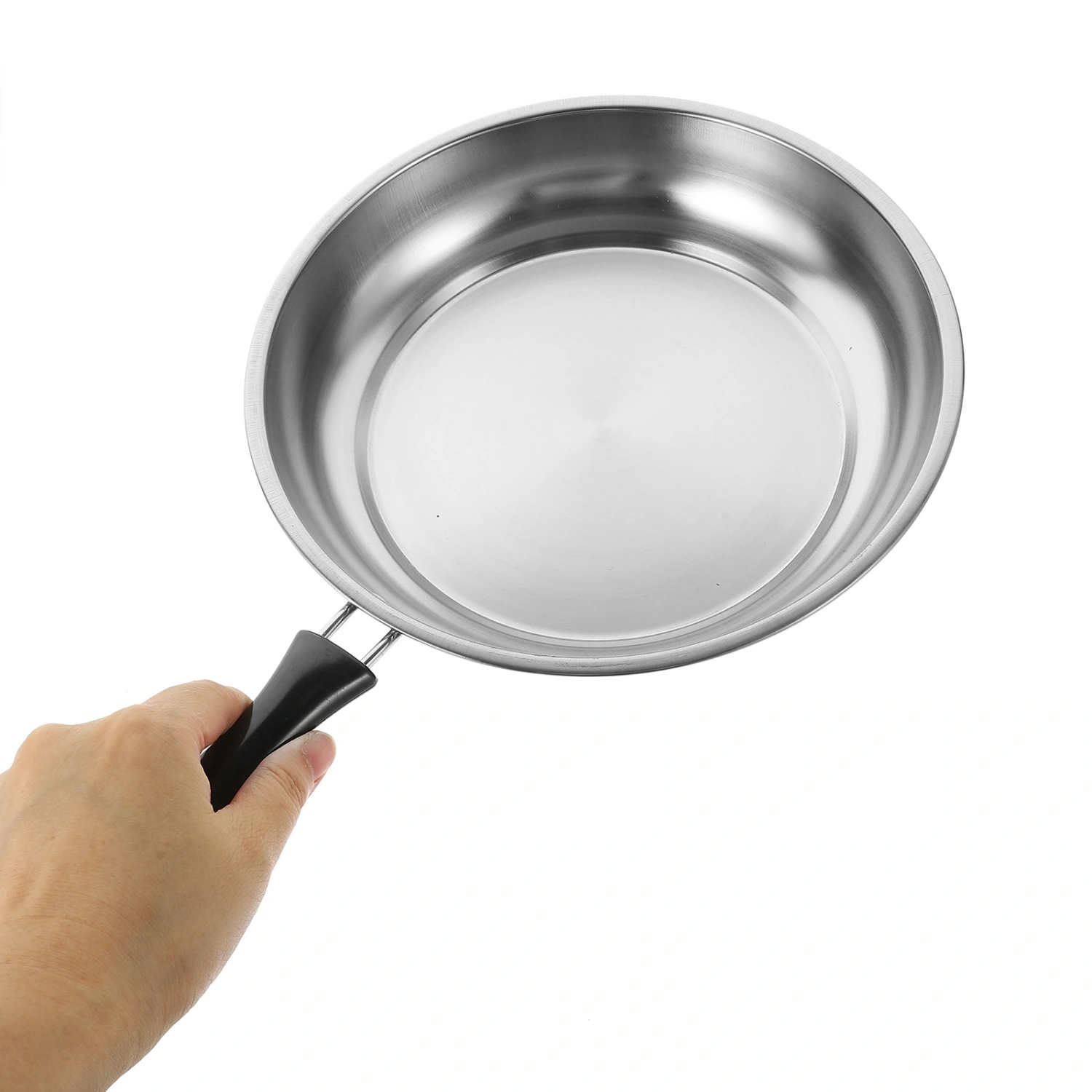 1 set of Stainless Steel Cookware Set Flat Bottom Frying Pan Soup Pot Milk Pot