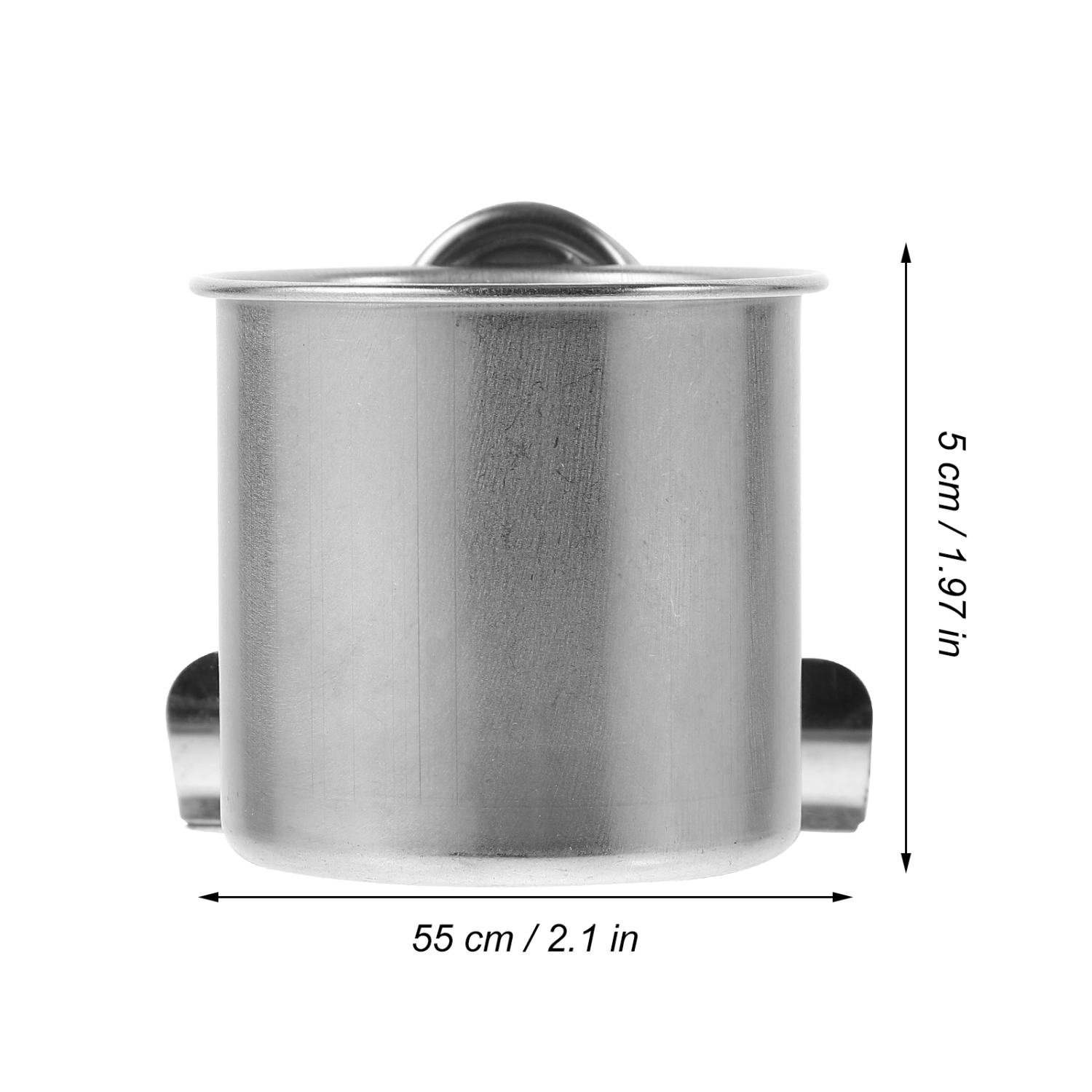 2Pcs Parrot Feeder Bird Cage Mount Bird Trough Bird Food Container Stainless Steel Food Cup