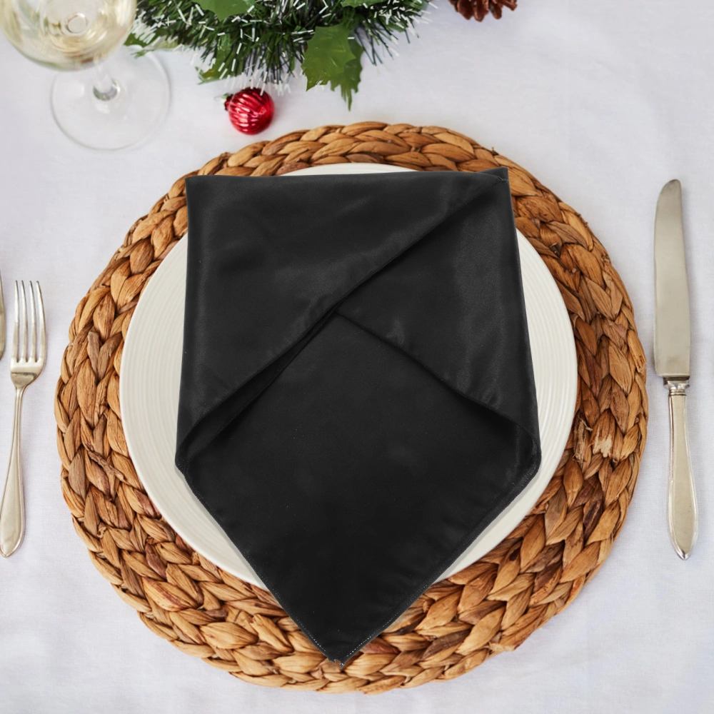 5Pcs Dinner Napkins Satin Fabric Napkins Comfortable Table Dinner Napkins for Wedding