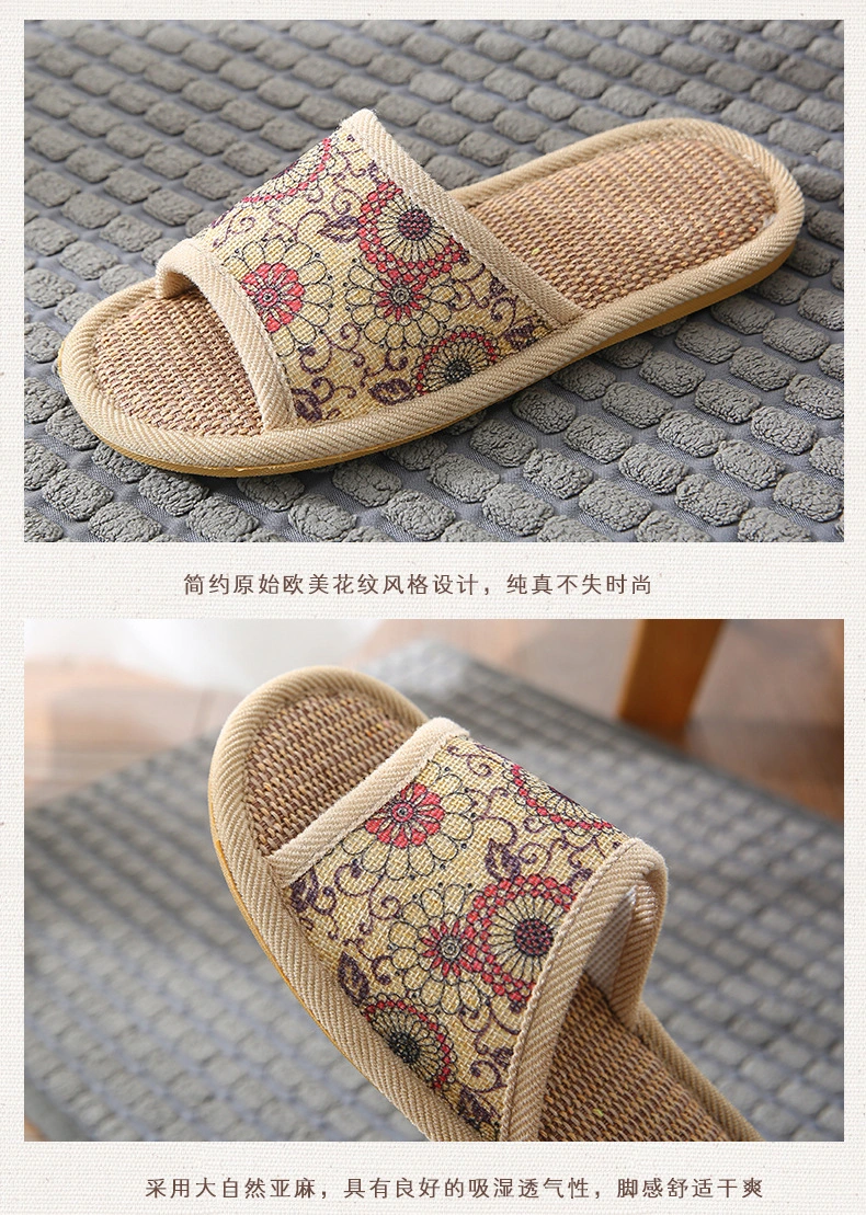 1 Pair Summer Slippers Household Bedroom Slippers Thick Bottom Slippers Cloth Slippers