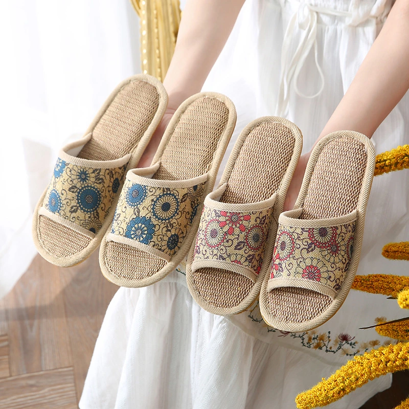 1 Pair Summer Slippers Household Bedroom Slippers Thick Bottom Slippers Cloth Slippers