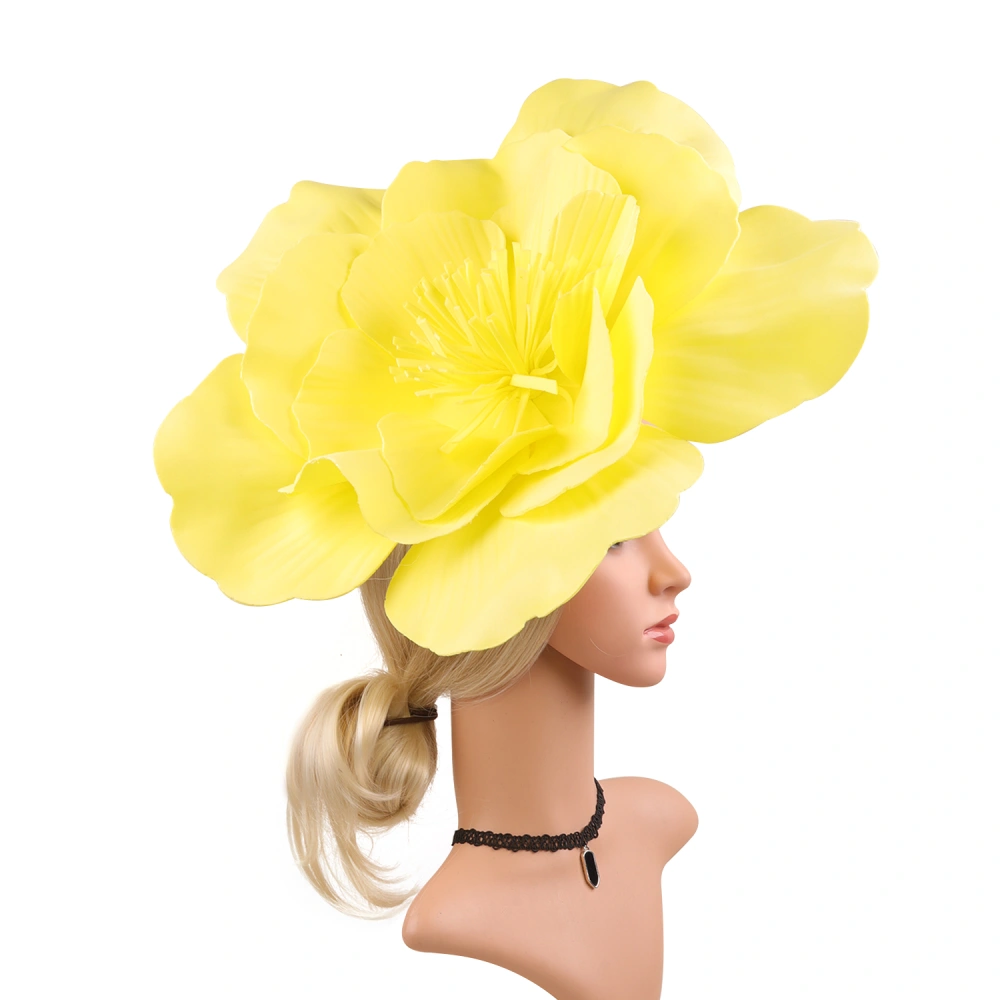 Women Fascinator 1920s Headpiece Large Flower Flapper Headdress Cocktail Party Hat