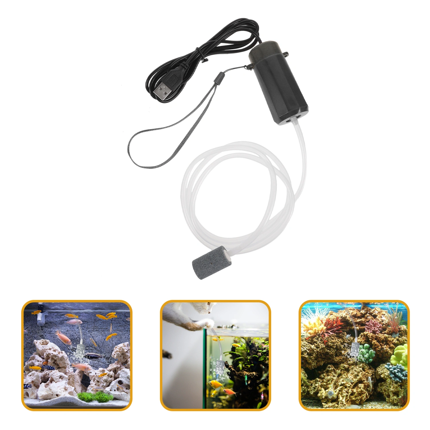 USB Powered Fish Tanks Air Pump Aerator Pump Silent Aquarium Bubbler Pump