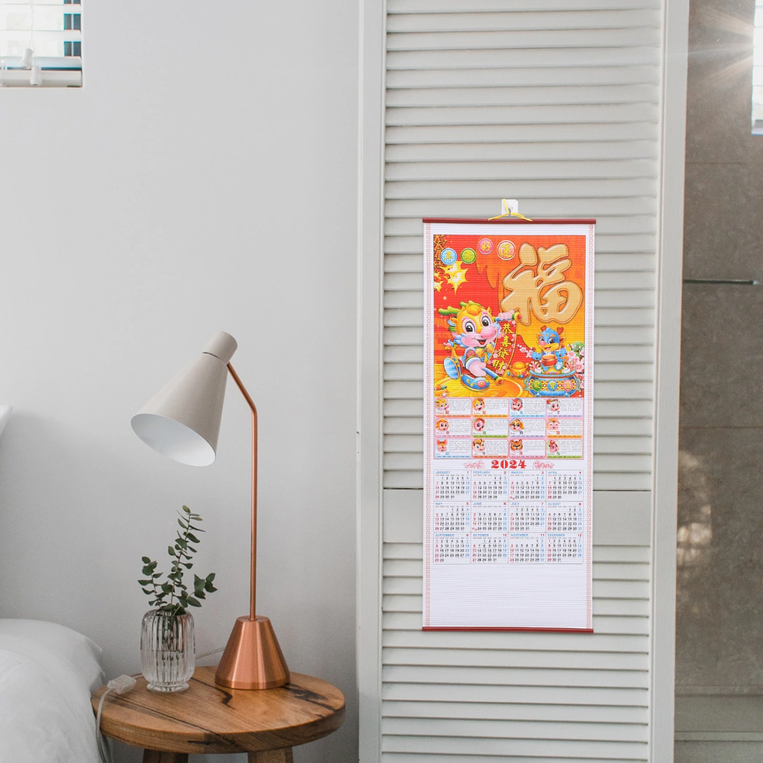 Traditional Hanging Calendar Clear Printed Wall Calendar Delicate Office Wall Calendar